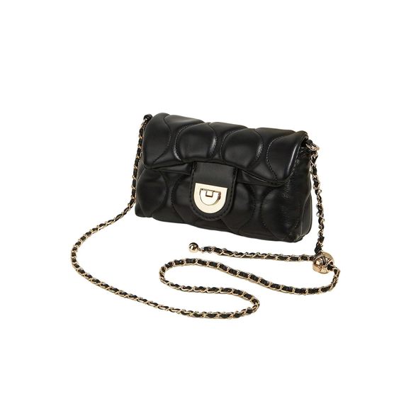 Pu Leather Crossbody Purses Buckle Chain Strap Shoulder Bag Black One >:) - Picture 1 of 6